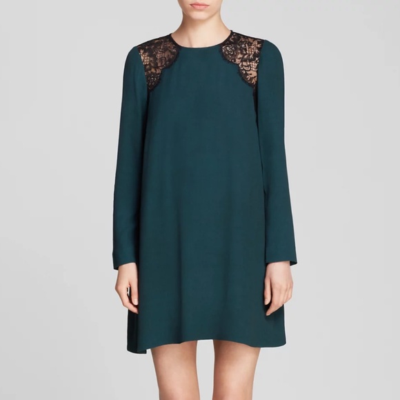 Sandro Rosella Lace Inset Mini Short Dress Small - Picture 1 of 13